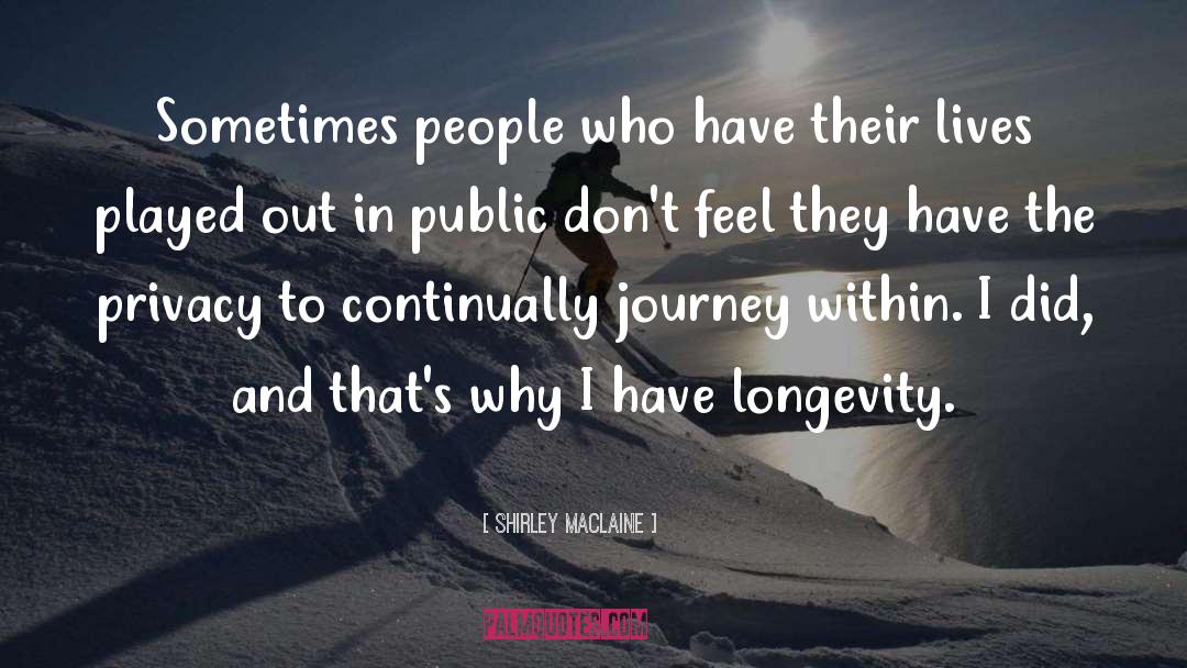 Shirley Maclaine Quotes: Sometimes people who have their