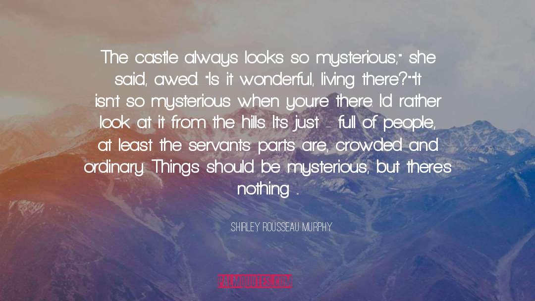 Shirley Rousseau Murphy Quotes: The castle always looks so