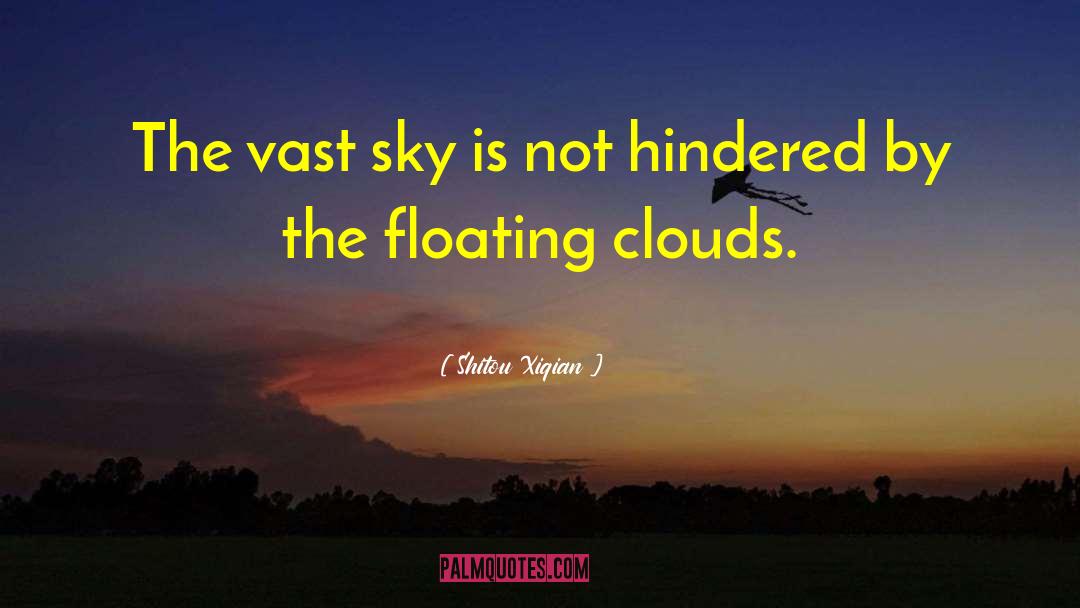 Shitou Xiqian Quotes: The vast sky is not