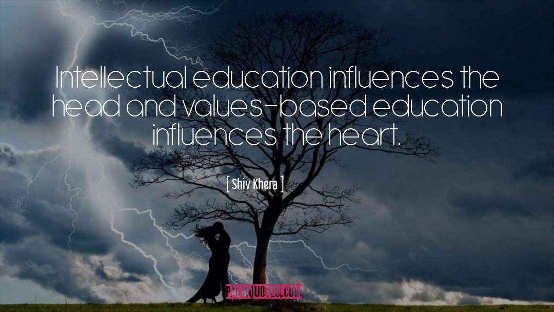 Shiv Khera Quotes: Intellectual education influences the head