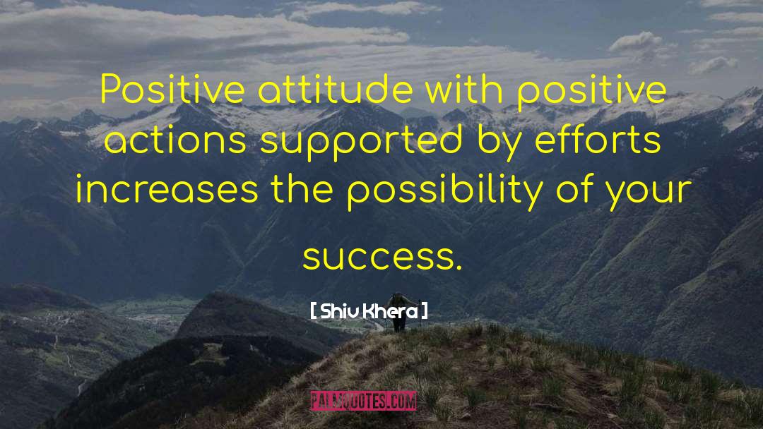 Shiv Khera Quotes: Positive attitude with positive actions