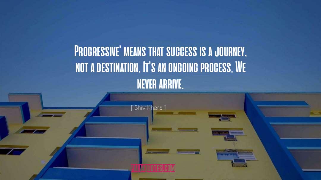Shiv Khera Quotes: Progressive' means that success is