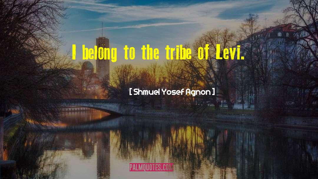 Shmuel Yosef Agnon Quotes: I belong to the tribe