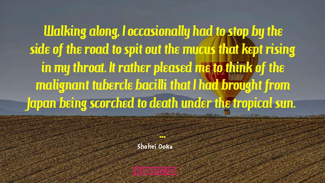Shohei Ooka Quotes: Walking along, I occasionally had
