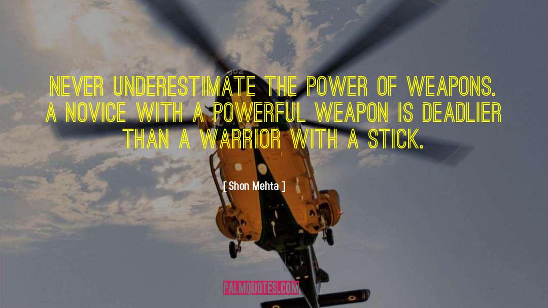 Shon Mehta Quotes: Never underestimate the power of