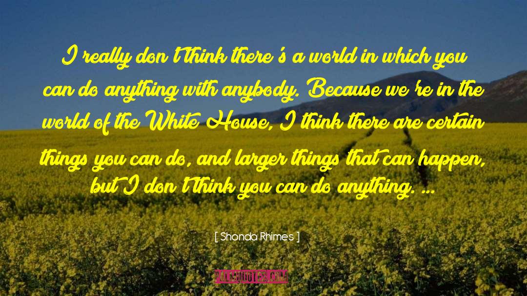 Shonda Rhimes Quotes: I really don't think there's