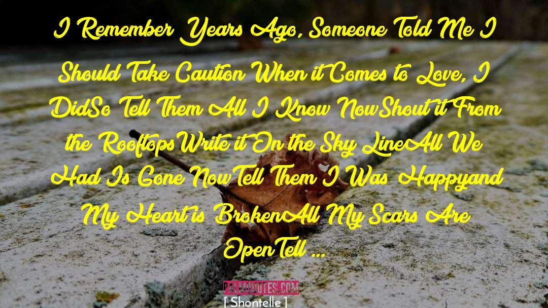 Shontelle Quotes: I Remember Years Ago, Someone