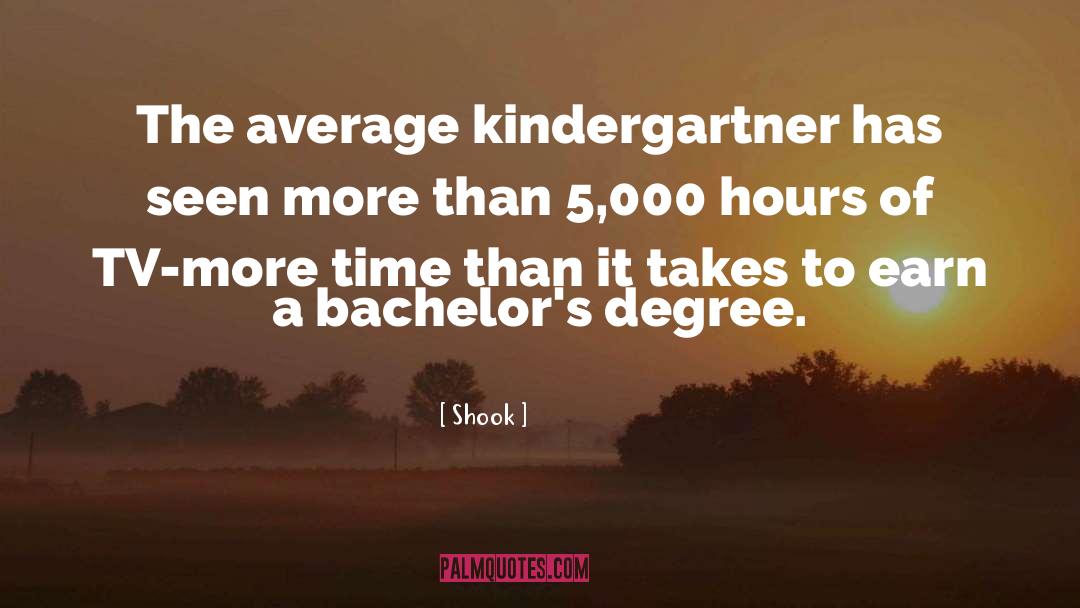 Shook Quotes: The average kindergartner has seen