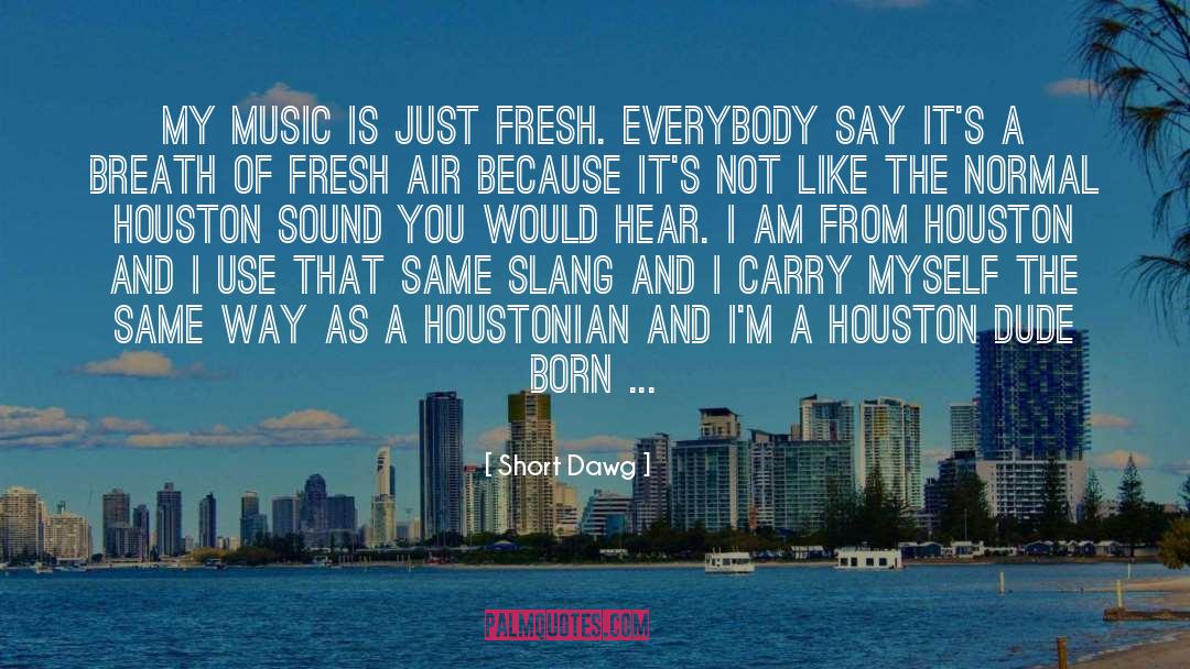 Short Dawg Quotes: My music is just fresh.