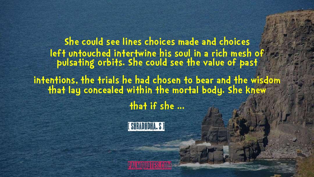 Shradhdha. S Quotes: She could see lines choices