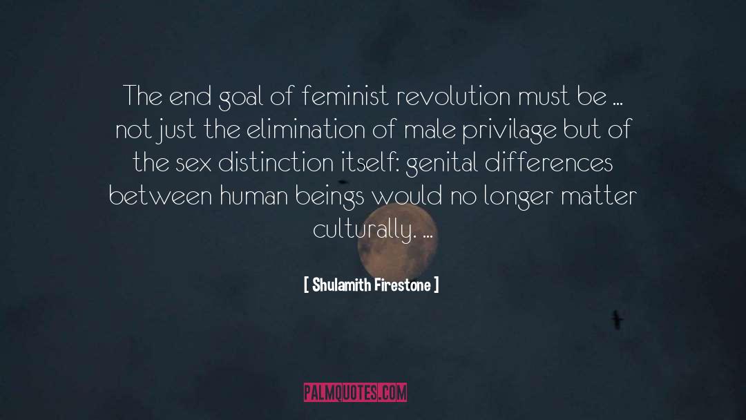 Shulamith Firestone Quotes: The end goal of feminist