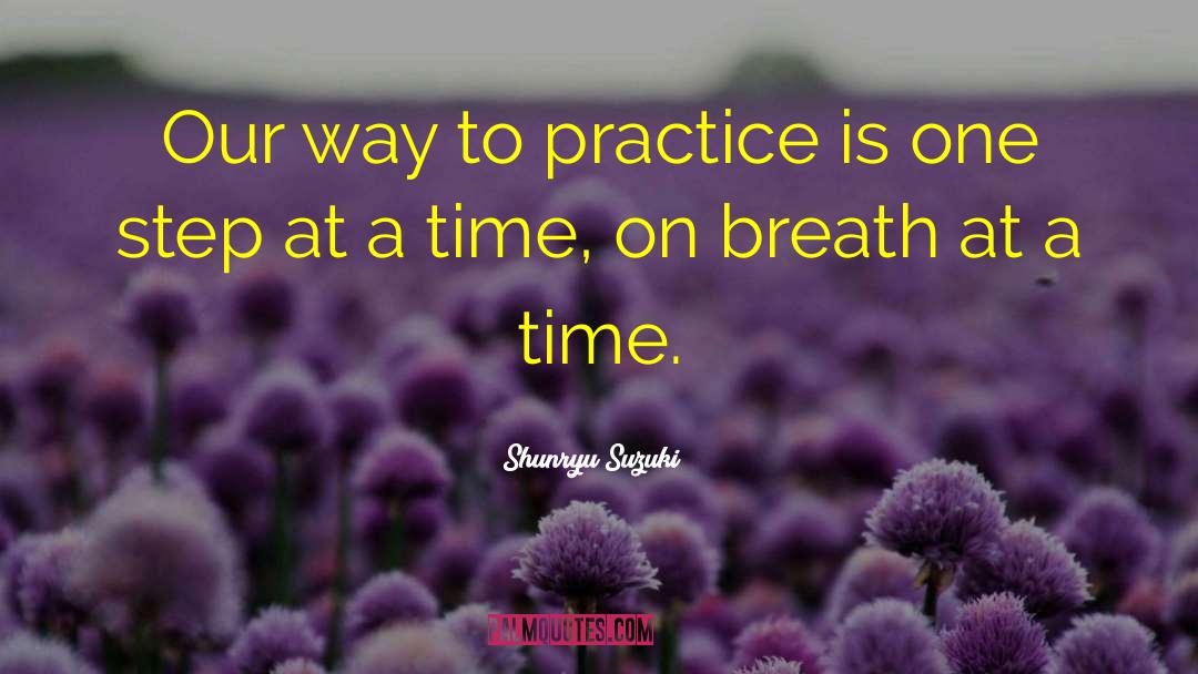 Shunryu Suzuki Quotes: Our way to practice is