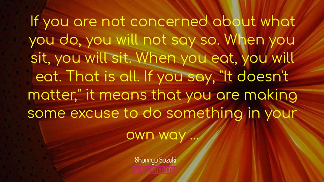 Shunryu Suzuki Quotes: If you are not concerned