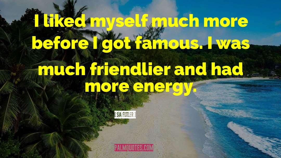 Sia Furler Quotes: I liked myself much more