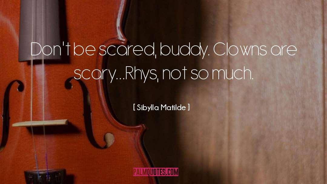 Sibylla Matilde Quotes: Don't be scared, buddy. Clowns