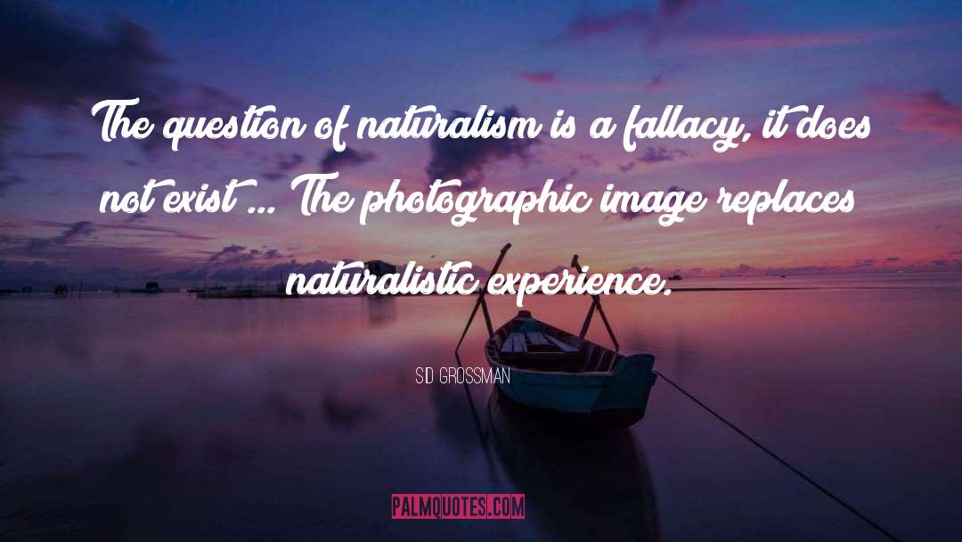 Sid Grossman Quotes: The question of naturalism is
