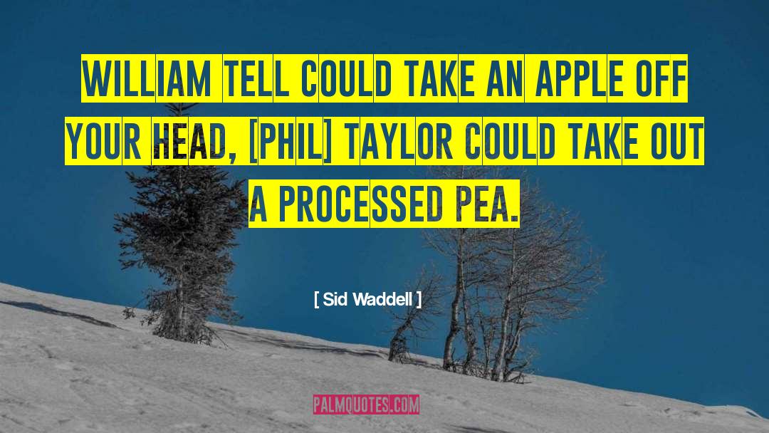Sid Waddell Quotes: William Tell could take an