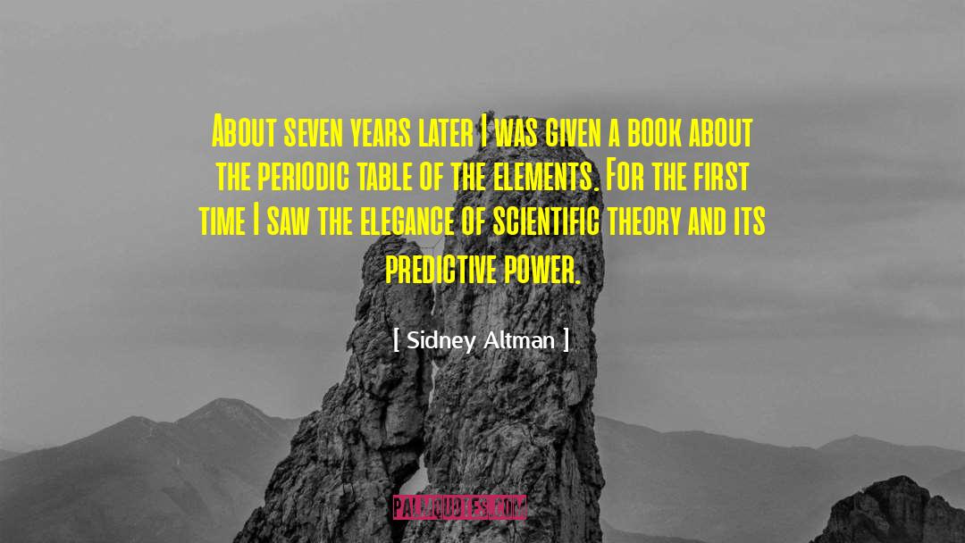 Sidney Altman Quotes: About seven years later I