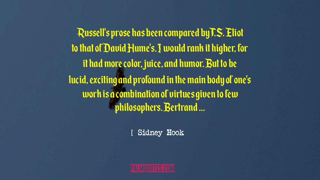 Sidney Hook Quotes: Russell's prose has been compared