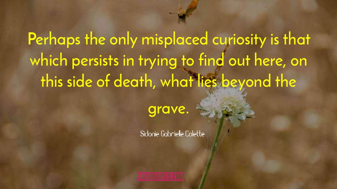 Sidonie Gabrielle Colette Quotes: Perhaps the only misplaced curiosity