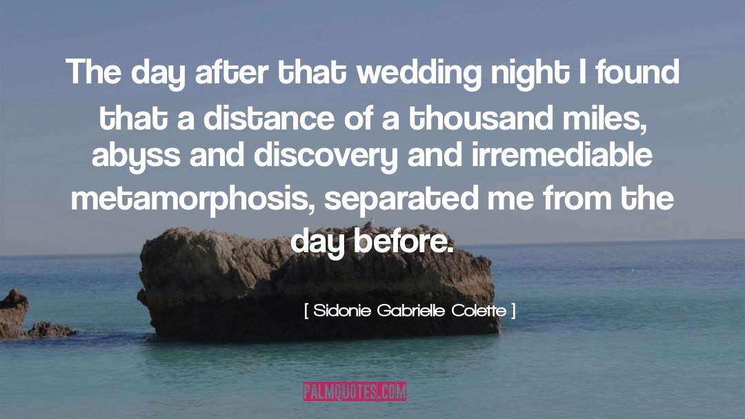 Sidonie Gabrielle Colette Quotes: The day after that wedding