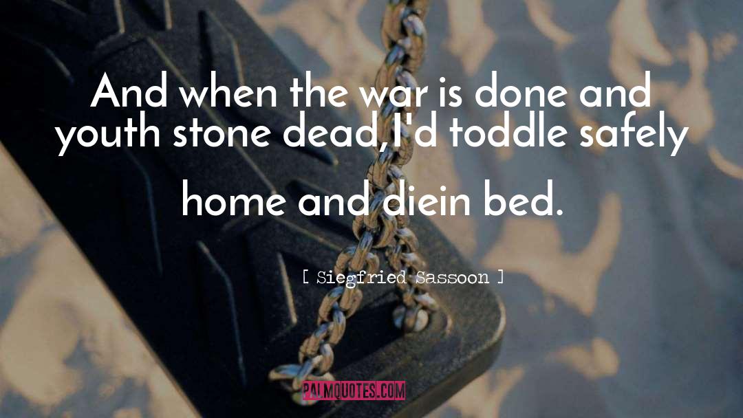 Siegfried Sassoon Quotes: And when the war is