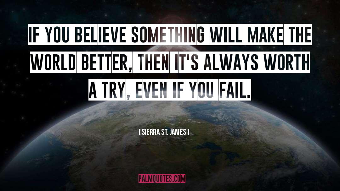 Sierra St. James Quotes: If you believe something will