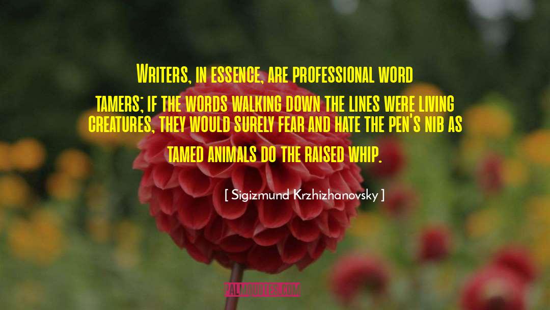 Sigizmund Krzhizhanovsky Quotes: Writers, in essence, are professional