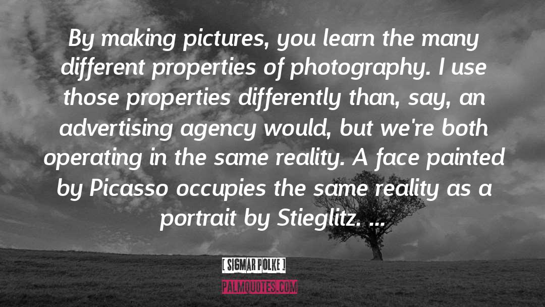 Sigmar Polke Quotes: By making pictures, you learn