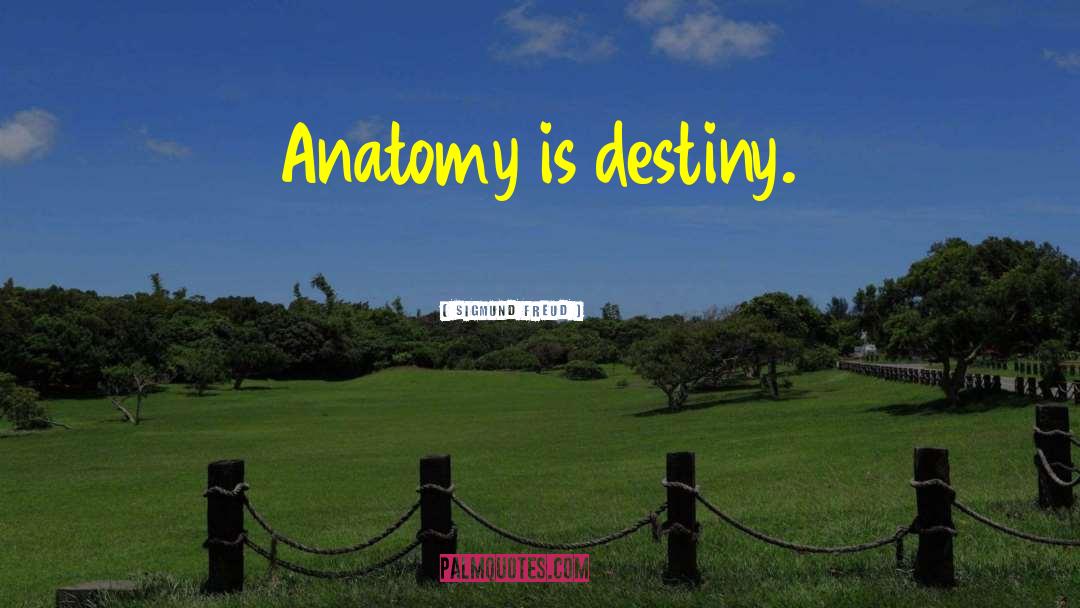 Sigmund Freud Quotes: Anatomy is destiny.