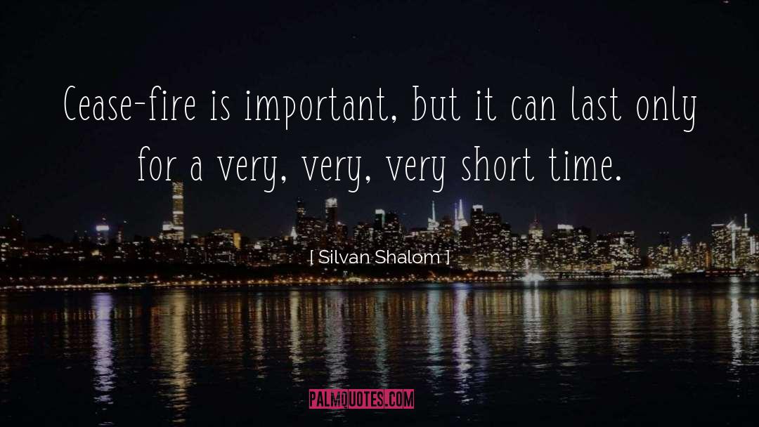 Silvan Shalom Quotes: Cease-fire is important, but it