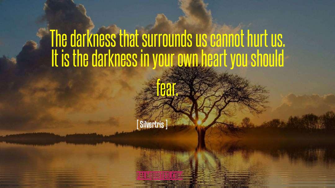 Silvertris Quotes: The darkness that surrounds us