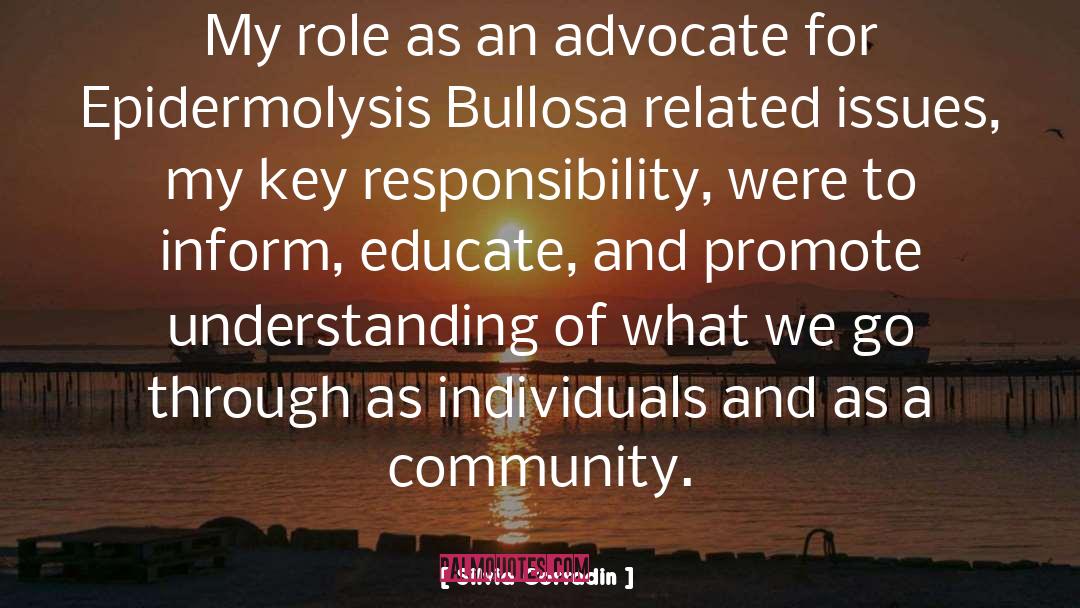 Silvia Corradin Quotes: My role as an advocate