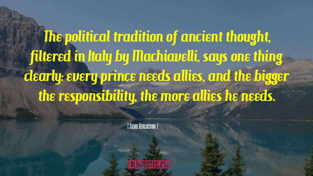 Silvio Berlusconi Quotes: The political tradition of ancient