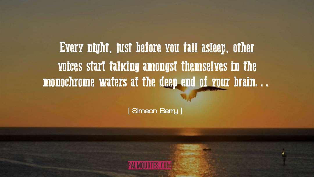 Simeon Berry Quotes: Every night, just before you