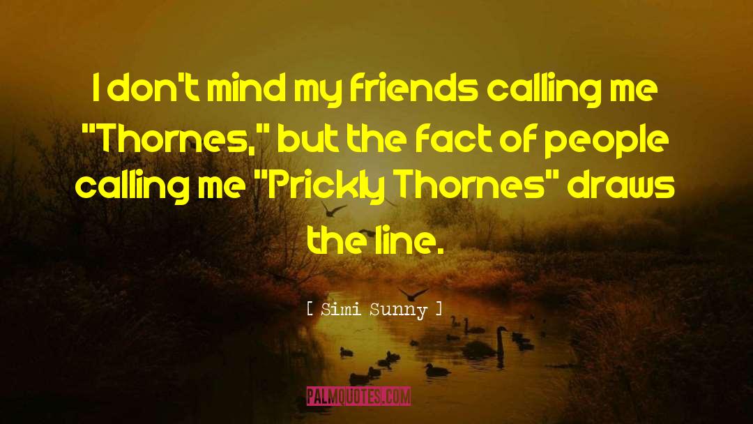 Simi Sunny Quotes: I don't mind my friends