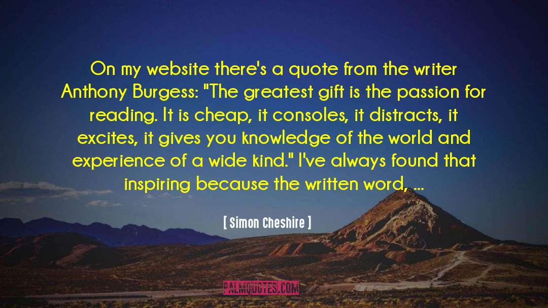 Simon Cheshire Quotes: On my website there's a