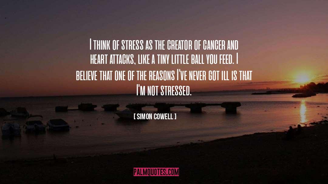 Simon Cowell Quotes: I think of stress as