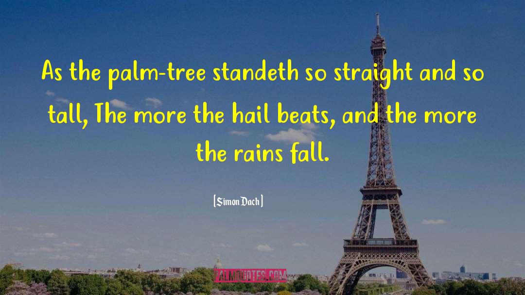 Simon Dach Quotes: As the palm-tree standeth so