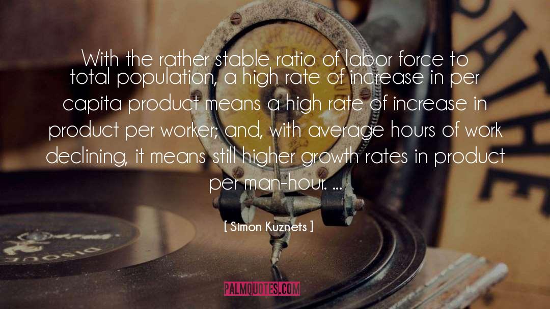 Simon Kuznets Quotes: With the rather stable ratio