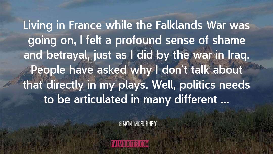 Simon McBurney Quotes: Living in France while the
