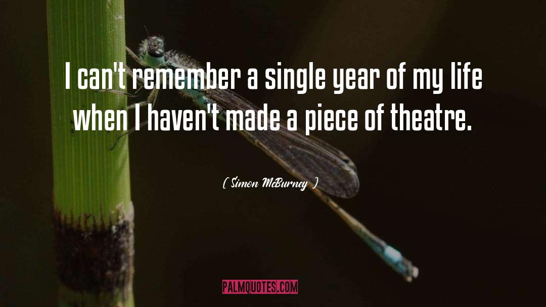 Simon McBurney Quotes: I can't remember a single