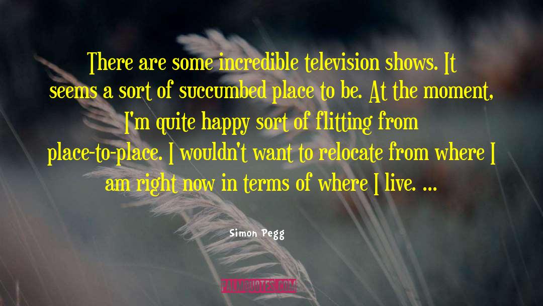 Simon Pegg Quotes: There are some incredible television