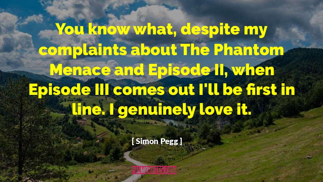 Simon Pegg Quotes: You know what, despite my