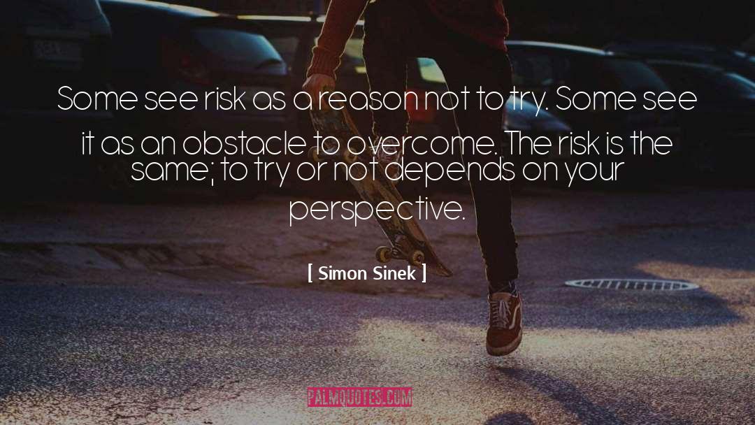 Simon Sinek Quotes: Some see risk as a