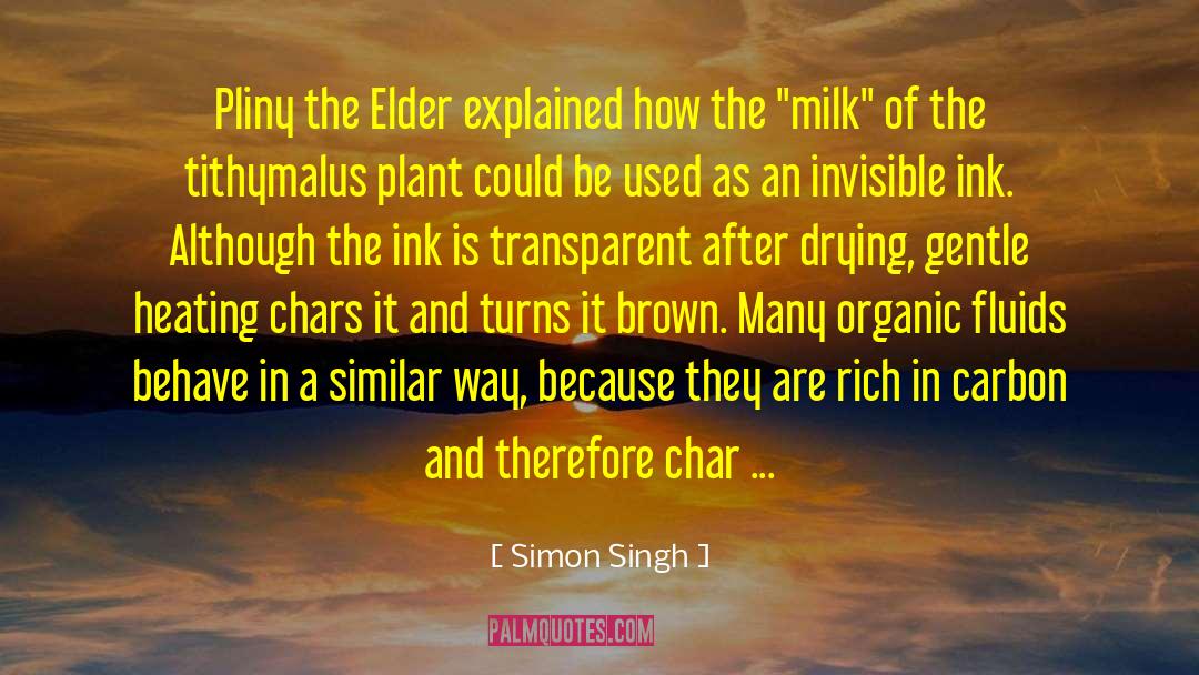 Simon Singh Quotes: Pliny the Elder explained how