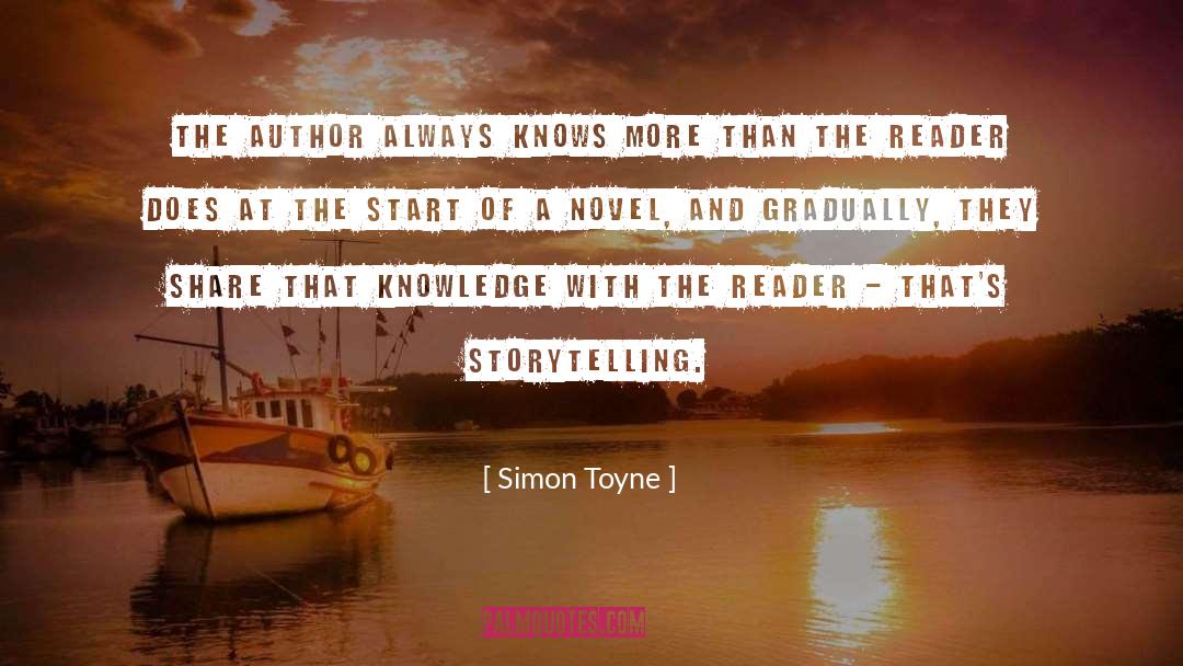 Simon Toyne Quotes: The author always knows more