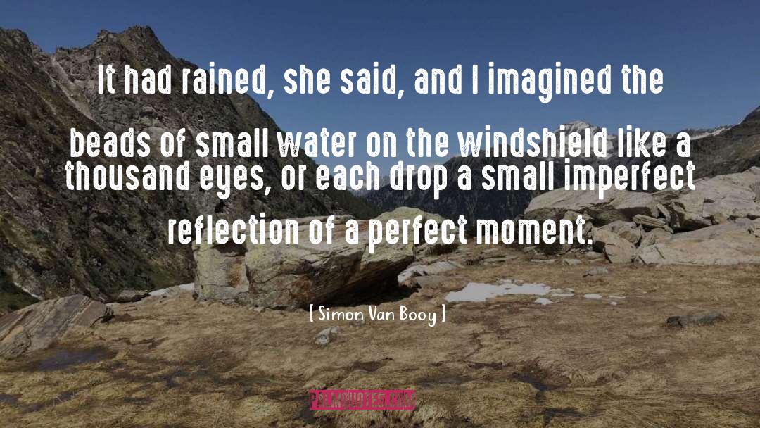 Simon Van Booy Quotes: It had rained, she said,