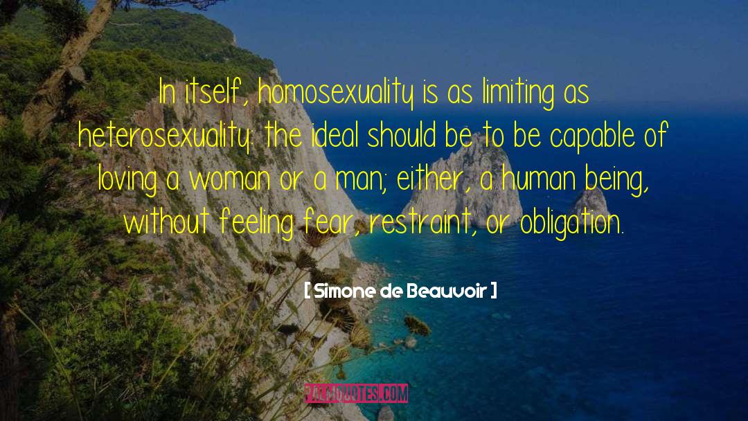 Simone De Beauvoir Quotes: In itself, homosexuality is as