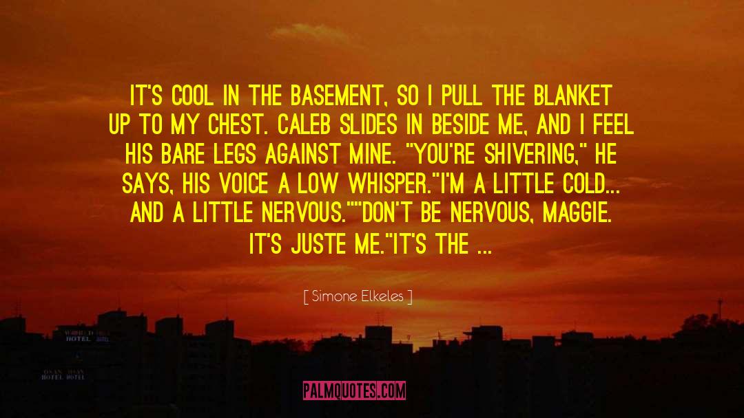 Simone Elkeles Quotes: It's cool in the basement,